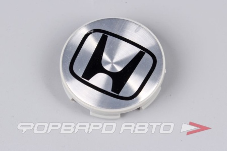 Купить Колпачок ступицы для литых дисков Honda, D56/58мм, h9.2-14 Silver/black лого <> HD-02