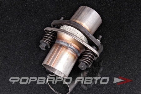 Купить Соединение глушителя демпферное d55, в сборе (фланец с трубой 2 шт, кольцо, болт 2шт, пружины 2 шт) EuroEx 311055