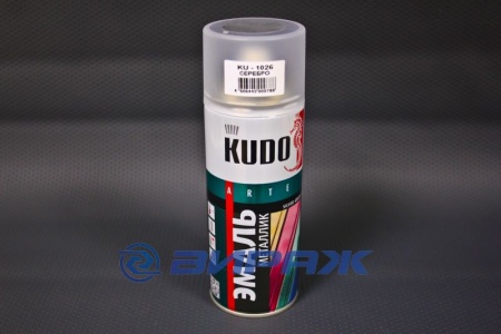 Купить Эмаль аэрозольная Металлик Серебро KUDO KU-1026