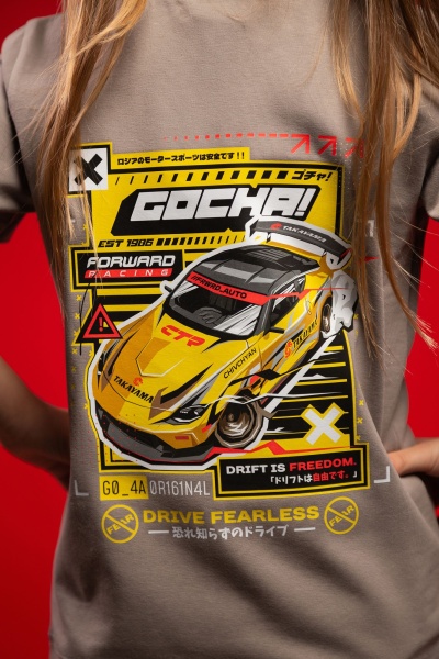 Футболка детская DRIFT IS FREEDOM серая ФОРВАРД АВТО 