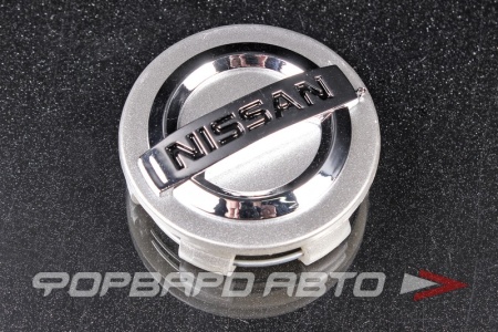 Купить Колпачок ступицы для литых дисков Nissan, D57/60мм, Silver+3D хром лого, <> NS-05
