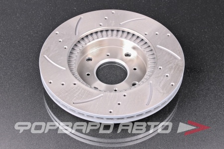 Купить Диск тормозной перфорированный вентилируемый правый G-BRAKE GFR-02253R