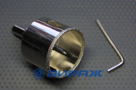 Купить Коронка по кафелю/стеклу 35мм, (в сборе) алмазная с центрирующим сверлом и имбусовым ключом, зерно 60 "ЭКСПЕРТ" ЗУБР 29850-35