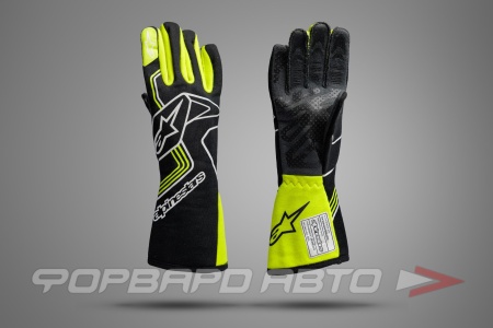 Купить Перчатки TECH-1 RACE V3, черный/желтый неон, (FIA 8856-2018) ALPINESTARS 3551023-155