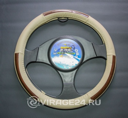 Купить Оплетка руля (М) экокожа с винил. вставками "SKORPION" сер. ZORK ZR-70109