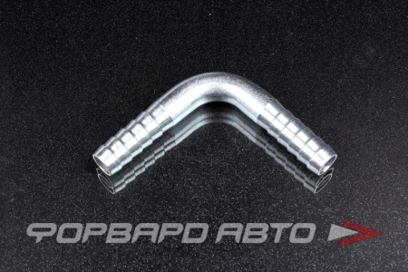 Купить Соединитель D=14 (угол 90°) "елочка" оцинкованная сталь (34) <> 