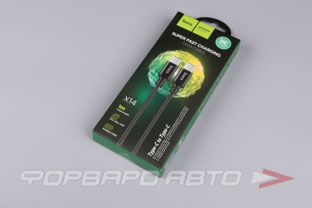 Купить Кабель Type-C /Type-C  60W 1м (черный) HOCO X14