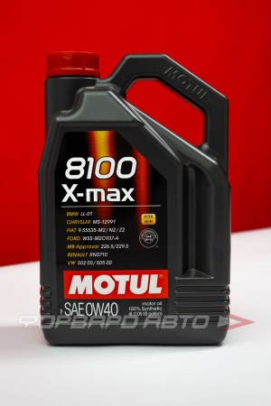 Купить Масло моторное 0W40 4л, X-MAX 8100 SN/СF A3/B4 MOTUL 112708