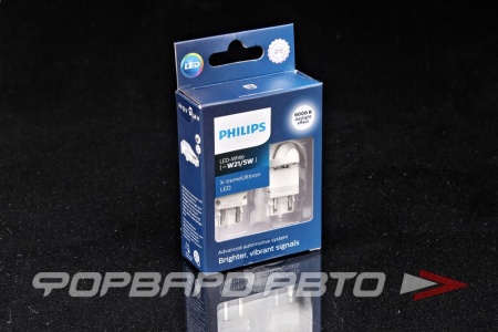 Купить Лампа светодиодная 12V W21/5W 6000K PHILIPS 11066XUW X2