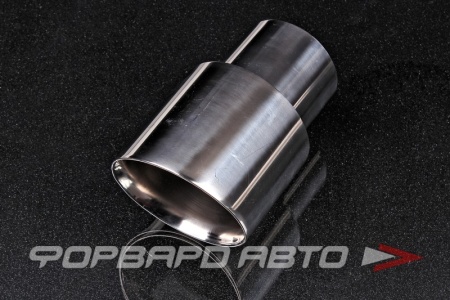 Купить Насадка глушителя Вход = 76мм Выход = 102 мм Длина = 160 мм, титан полированный FORA TITANIUM GW-RF-ET004