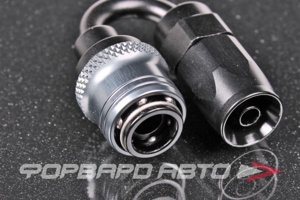 Фитинг AN4 180°, под шланг AN, быстросъемный (quick release) "мама" (female) AB88 