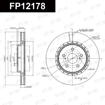 Купить Диск тормозной FAP FP12178