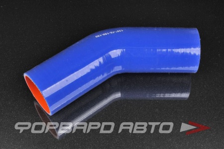 Купить Патрубок силиконовый 70 мм, 45°, L=150*150 мм, синий MELCO 135°-70-150-150