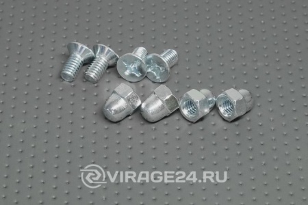 Купить Болты крепления номера декоративн. хром (4шт), крепления рамки к авто М6+гайка ДЕЛЬТА-ПРО АВ-026
