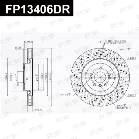 Купить Диск тормозной FAP FP13406DR