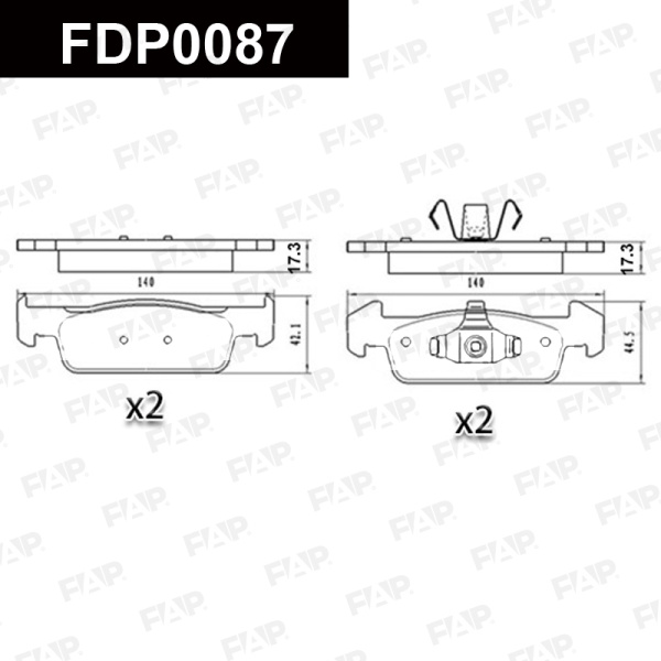 Колодки тормозные FAP FDP0087