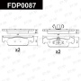 Колодки тормозные FAP FDP0087