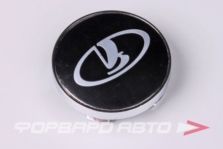 Купить Колпачок ступицы для литых дисков LADA, D56/60мм, Black/silver+хром ободок NOVA-PRO LADA, 60/57