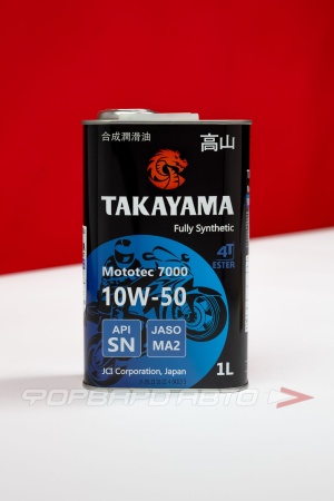 Купить Масло моторное 10W50 1л, 4T Mototec 7000 SN MA-2 металл (c) TAKAYAMA 605576