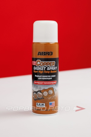 Купить Герметик усилитель для прокладок термостойкий с медью, аэрозоль (спрей) 450мл ABRO CG-418-R