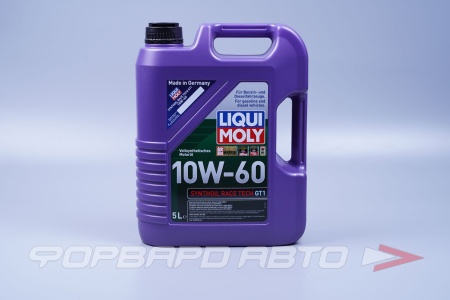 Купить Масло моторное 10W60 5л, Synthoil Race Tech GT1 10W-60 SN A3/B4 LIQUI MOLY 8909