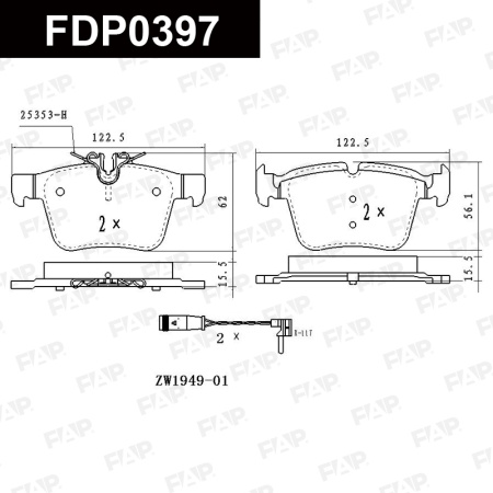 Купить Колодки тормозные FAP FDP0397