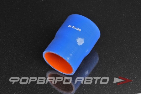 Купить Патрубок силиконовый 63-70 мм, L=80 мм, синий MELCO 63-70-100