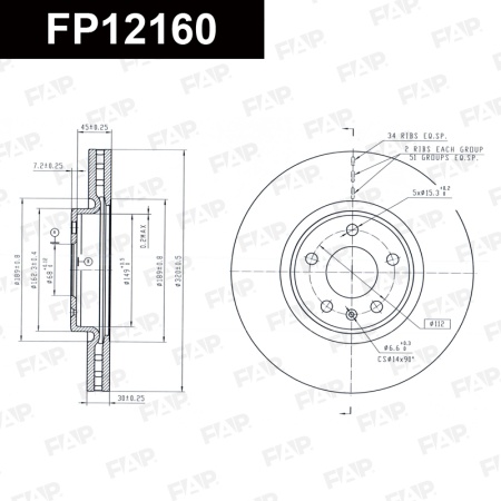 Купить Диск тормозной FAP FP12160