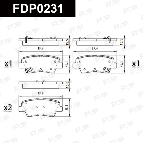 Колодки тормозные FAP FDP0231