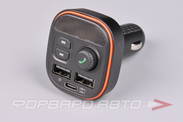 Модулятор FM трансмиттер с bluetooth, 2,4A (1C2A), цвет черный BOROFONE BC59