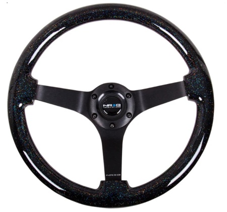 Купить Руль 350 мм, большой вылет, GALAXY NRG RST-036BSB-BK