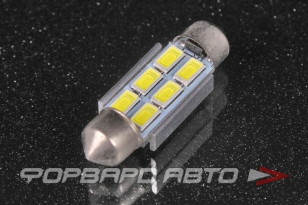 Купить Лампа светодиодная 12V C5W (салонная 36мм) 6000K, 6SMD с обманкой, белая KS-AUTO 1136 SMD 6 CAN