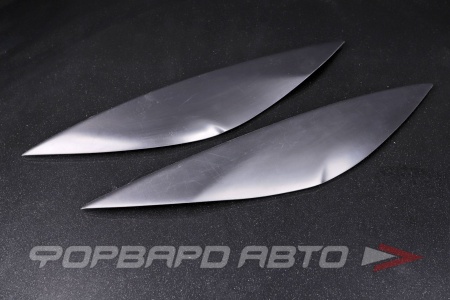 Купить Накладки фар (реснички) Mazda 3, 2009г- ABS-пластик, черный  