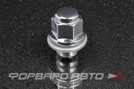 Купить Гайка колеса 12*1,5*37 прессшайба 18,5 мм, ключ на 21, хром TOYOTA 90942-01033