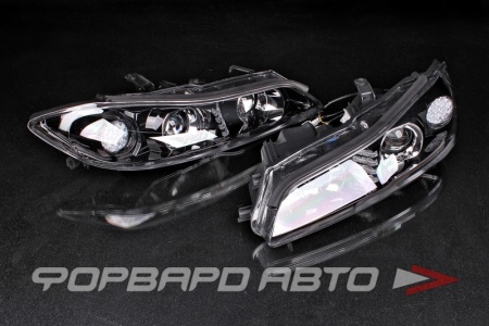 Купить Фары передние NISSAN SILVIA S15 V2, JDM черные, LED  U011BK