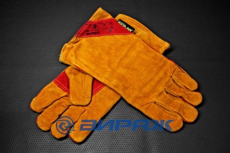 Купить Краги сварщика 5-ти палые Т12-11 (спилковые) оранж <> 