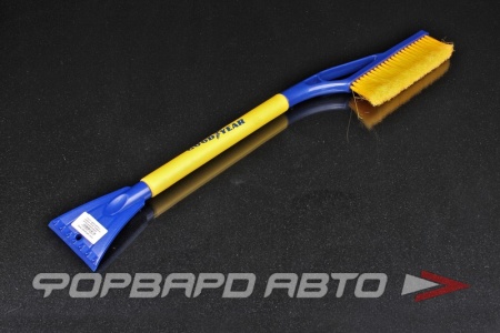 Купить Щётка-смётка со скребком (69 см) полимерная щетина, антискользящая ручка,морозостойкий пластик GOODYEAR GY000203