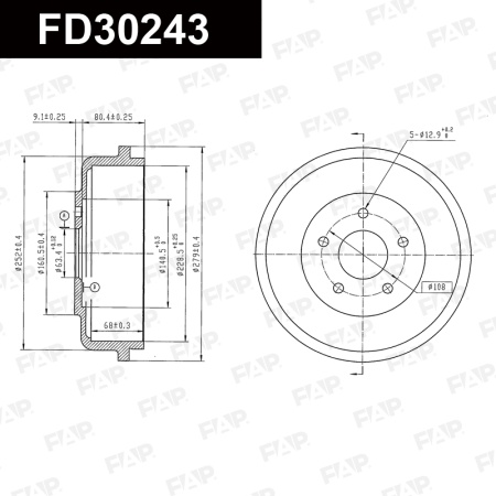 Купить Диск тормозной FAP FD30243