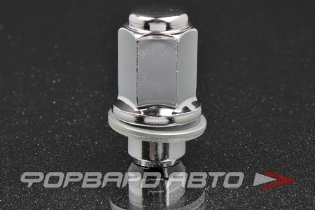 Купить Гайка колеса 12*1,5*47 прессшайба 18,5 мм, ключ на 21, хром TOYOTA 90942-01058