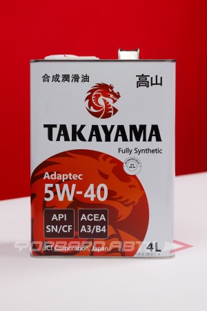Купить Масло моторное 5W40 4л, ADAPTEC SN/CF A3/B4 металл (с) TAKAYAMA 605587