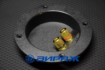 Купить Терминал аудио круглый 105мм металл (позолоч)  