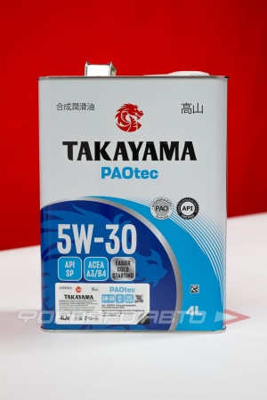 Купить Масло моторное 5W30 4л, PAOTEC A3/B4 SP металл (с) TAKAYAMA 6056059