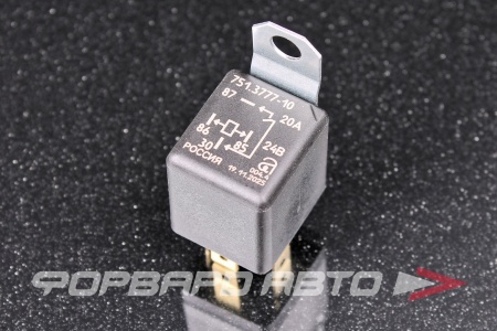 Купить Реле 24V 4-х контактное 20А с кронштейном МАЯК 751.3777-10