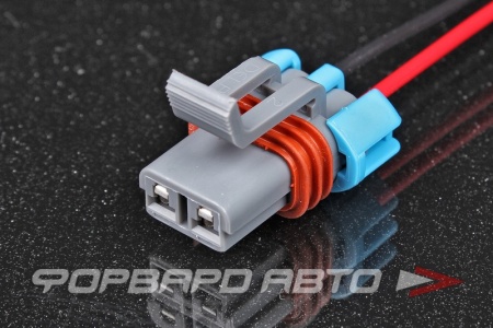 Купить Разъем 2 way для насоса топливного 450 л/ч погружного Universal E85 (750+ л.с.), папа + провода с клеммой DELPHI 15300027