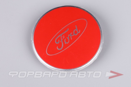 Купить Колпачок ступицы для литых дисков Ford, D51/69мм, Red/silver лого <> Ford, 51,5/54-69