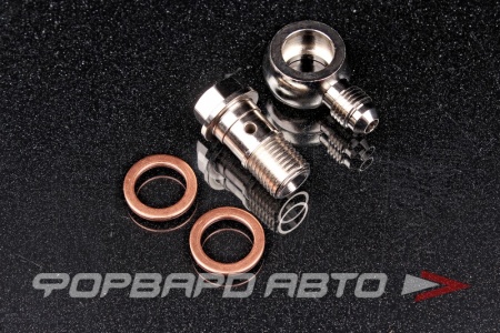 Купить Фитинг BANJO AN4 + болт 1/4 NPS-18 , рестриктор - 1,8 мм TD04LR, TD05HR Dodge Neon SRT-4 KINUGAWA 315-02201-001