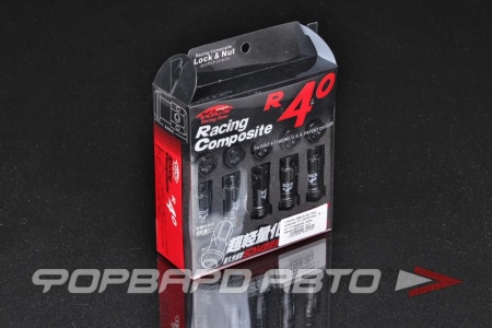 Купить Гайки колесные 12*1,25*45 конус, 16 шт. и 4 секретки, сталь, черные Kics 