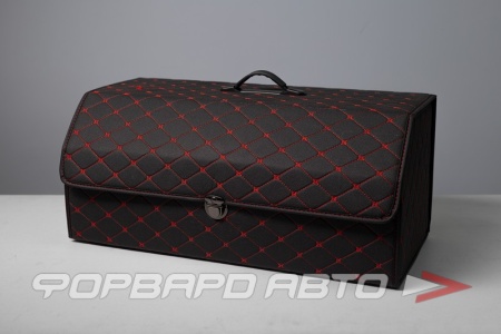 Купить Органайзер в багажник экокожа черный 66х32х30см красная строчка <> 
