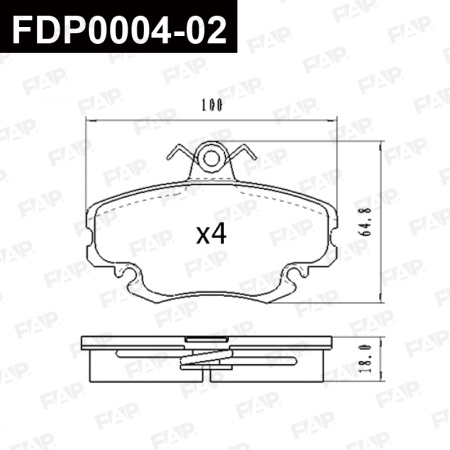 Купить Колодки тормозные FAP FDP0004-02