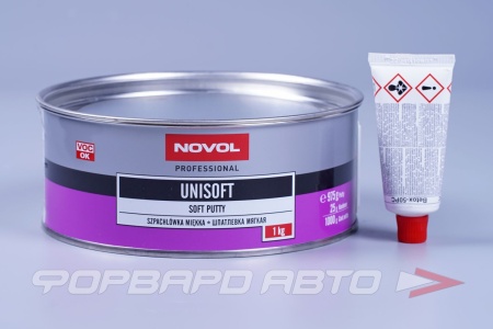 Купить Шпатлевка "UNISOFT" п/э мягкая для нанесения толстым слоем, 1000гр. NOVOL 1153